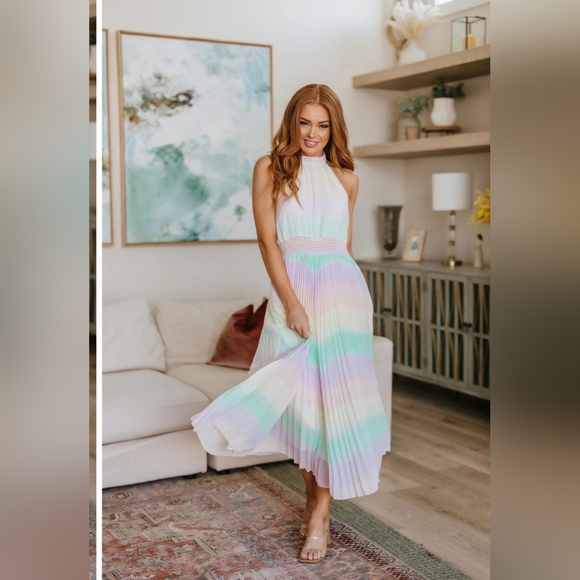 Irresistibly Iridescent Maxi Dress Size L - Picture 1 of 5